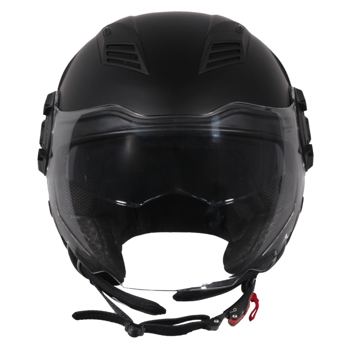 Casco Moto Abierto Jet Vito Isola Negro Mate - URA Moto