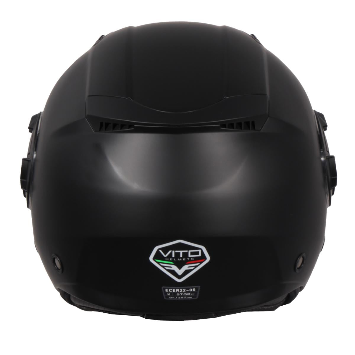 Casco Moto Abierto Jet Vito Isola Negro Mate - URA Moto