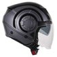 Casco Moto Abierto Jet Vito Isola Gris Brillante Negro