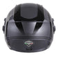 Casco Moto Abierto Jet Vito Isola Gris Brillante Negro