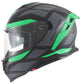 Casco Moto Integral Vito Presto Visera Solar Verde Mate Negro