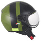 Casco Moto Abierto Jet Vito Moda Verde/Negro Mate - URA Moto