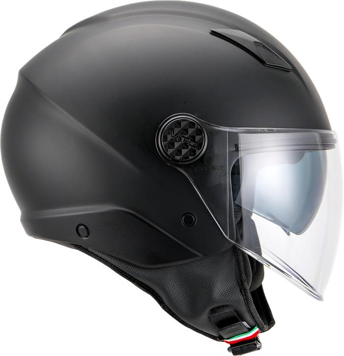 Casco Moto Abierto Jet Vito Doble Visor Sarenta Negro Mate