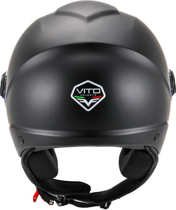 Casco Moto Abierto Jet Vito Doble Visor Sarenta Negro Mate