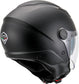 Casco Moto Abierto Jet Vito Doble Visor Sarenta Negro Mate