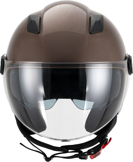 Casco Moto Abierto Jet Vito Doble Visor Sarenta Bronzo