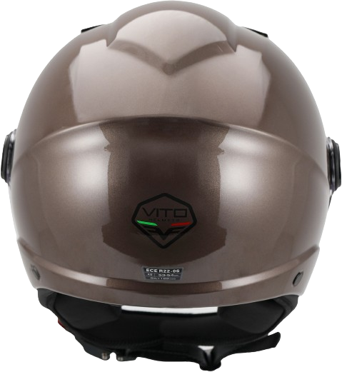 Casco Moto Abierto Jet Vito Doble Visor Sarenta Bronzo