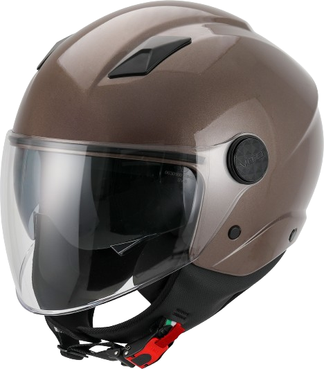 Casco Moto Abierto Jet Vito Doble Visor Sarenta Bronzo