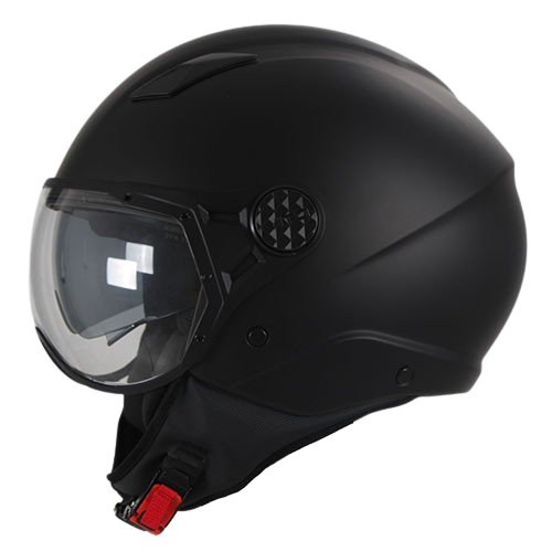 Casco Moto Abierto Jet Vito Labori Doble Visor Negro Mate