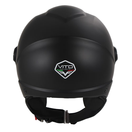 Casco Moto Abierto Jet Vito Labori Doble Visor Negro Mate