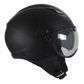 Casco Moto Abierto Jet Vito Labori Doble Visor Negro Mate