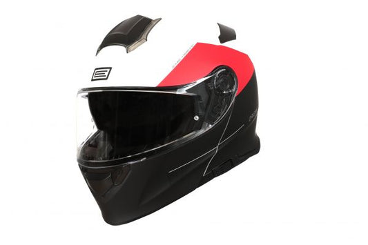 Casco Moto Modular Origine Delta Virgin Fluor Red Black Titanium Black (ECE22.06-P)