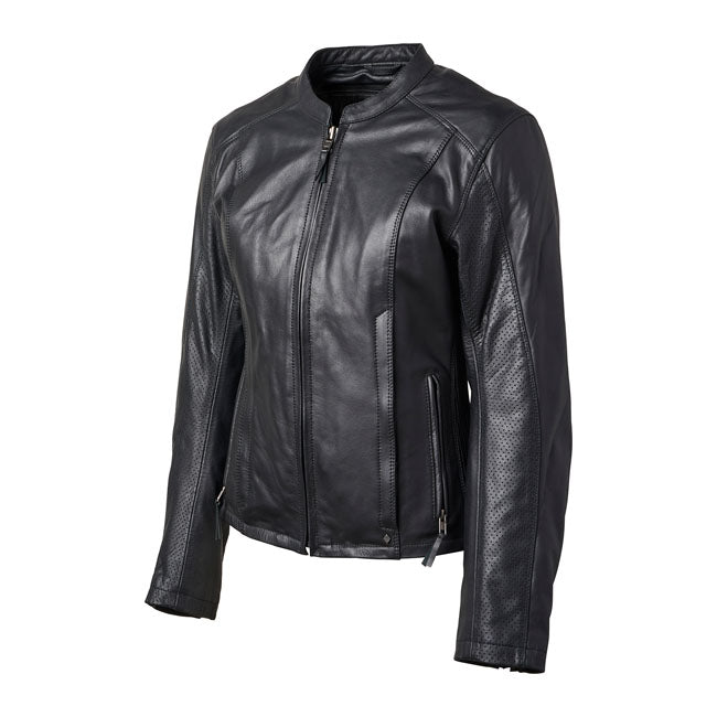 Chaqueta Piel Moto Mujer Roland Sands Design Argonne 74 Negra - URA Moto