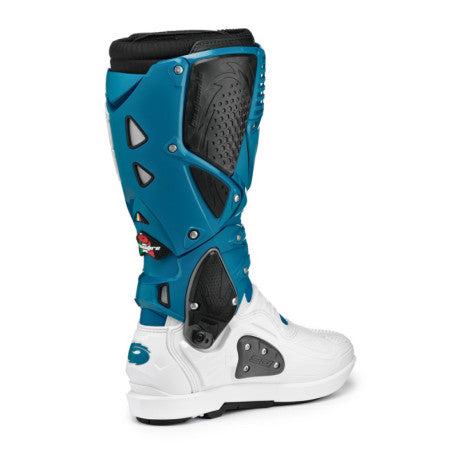 Botas Moto SIDI Crossfire 3 SRS Blanco Azul Petroleo