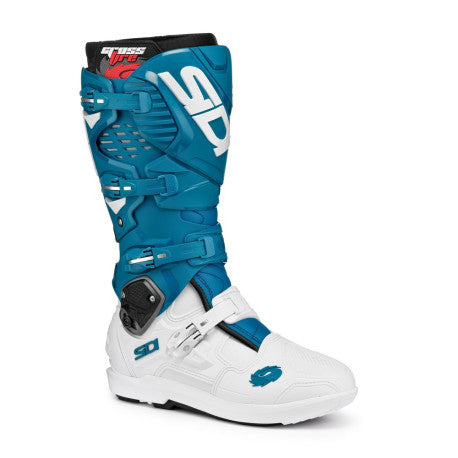 Botas Moto SIDI Crossfire 3 SRS Blanco Azul Petroleo