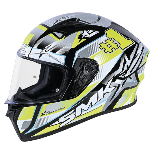 Casco Integral Moto Stellar Uno Decorado Mate (MA214)