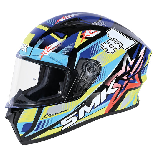 Casco Integral Moto Stellar Uno Decorado Mate (MA254)