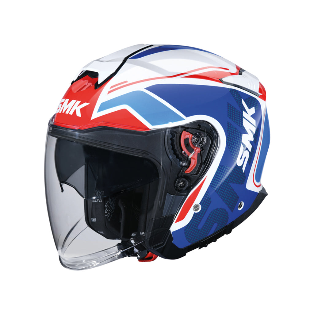 Casco moto SMK Jet GTJ Tourer Decorado Brillo (GL135)