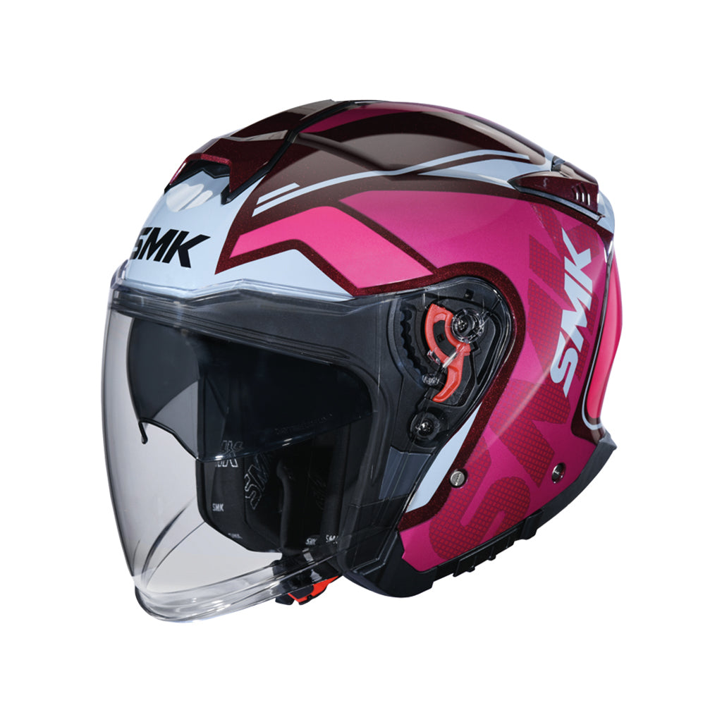 Casco moto SMK Jet GTJ Tourer Decorado Brillo (GL363)