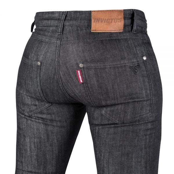 Pantalón Tejano Mujer Moto Invictus Wayne Negro