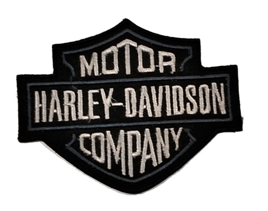 Parche Bordado Termoadhesivo Harley Davidson Logo Gris