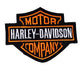 Parche Bordado Termoadhesivo Harley Davidson Logo Naranja