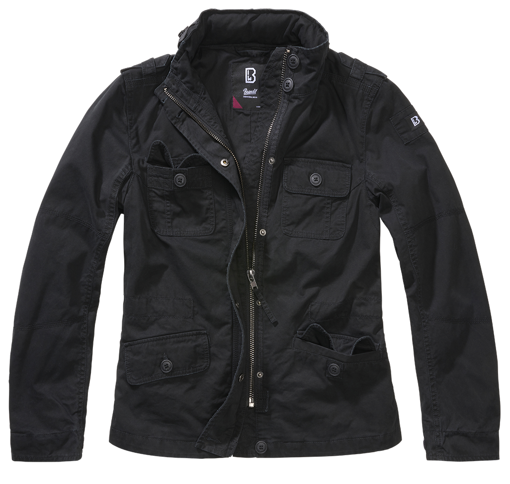 Chaqueta Brandit Britannia Mujer Negra - URA Moto