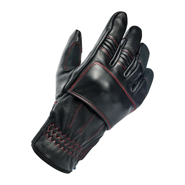 Guante Moto Biltwell Belden Black-Redline - URA Moto