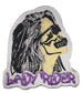 Parche Bordado Lady Rider Calavera Melena - URA Moto