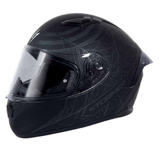 Casco Moto Stormer Integral ZS 601 Rojo Negro Gris Mate - URA Moto