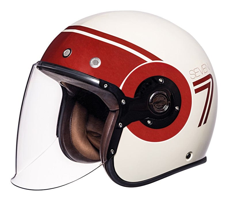 Casco moto SMK Jet Retro Seven Decorado Brillo (GL130) - URA Moto